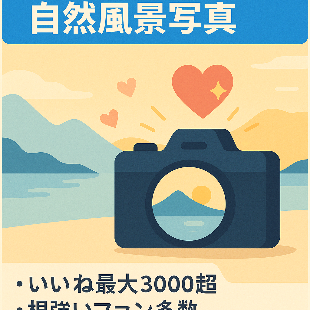 【Instagramフォロワー9000人】即譲渡可能！高エンゲージメント率の自然風景写真メイン個人向けアカウント