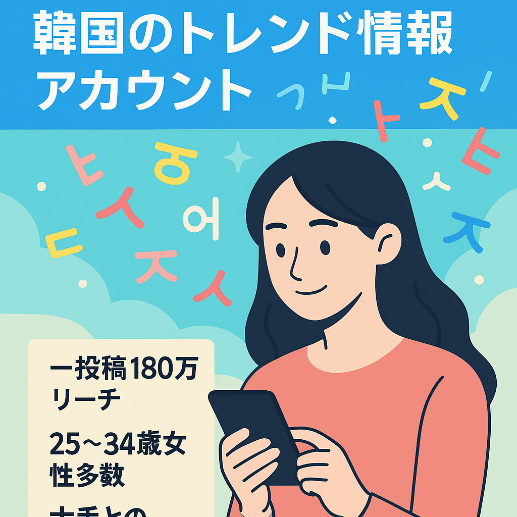【総フォロワー6万人超え】韓国のトレンド情報アカウント