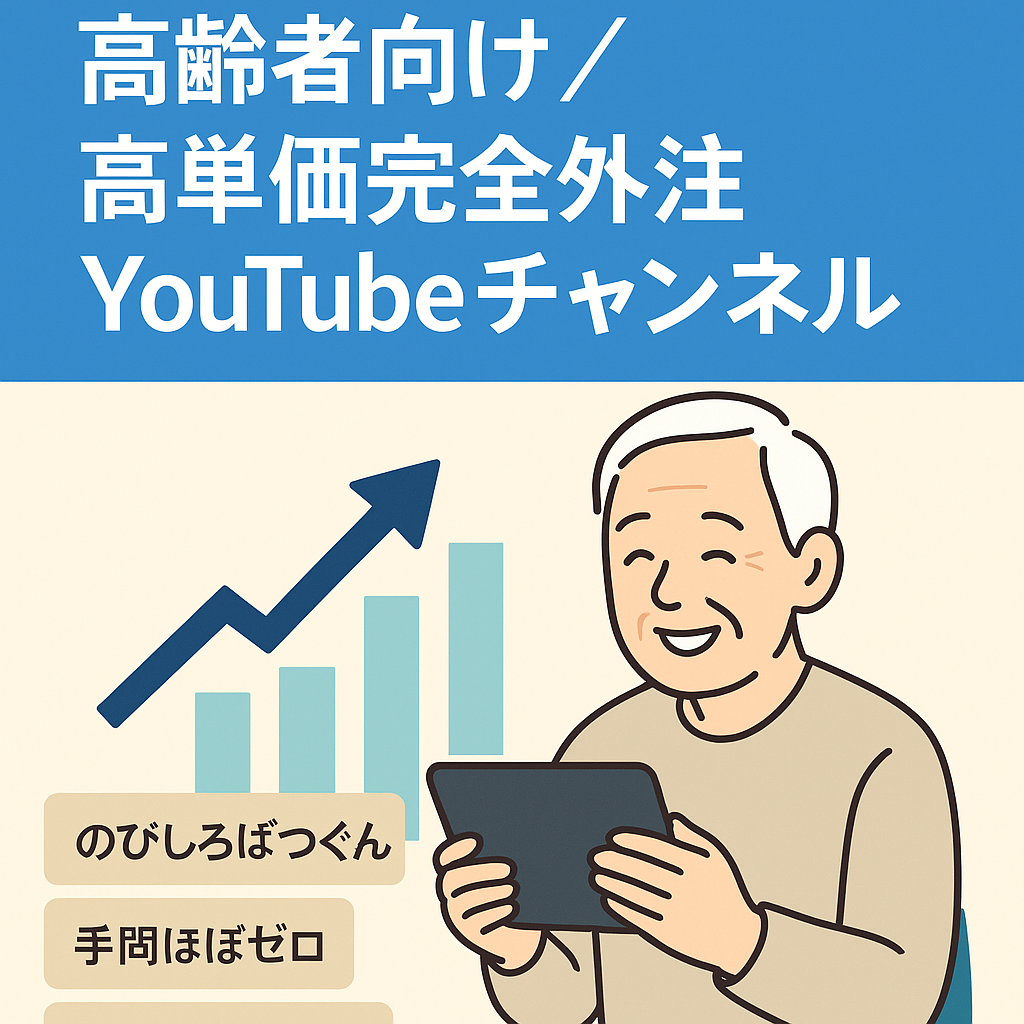 伸びしろ抜群の高齢者をターゲットにした完全フル外注の高単価YouTubeチャンネル