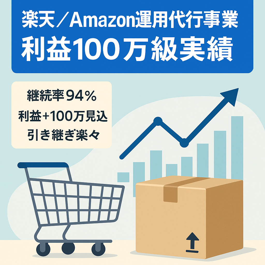 楽天・Amazon運用代行｜月次利益100万円級の実績案件