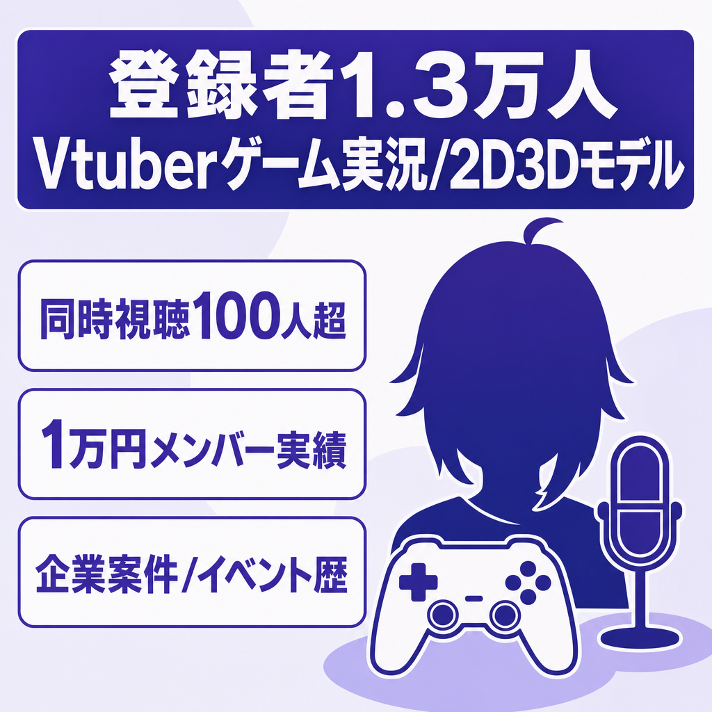 【登録者13000人】Vtuberゲーム実況チャンネル【live2D、3Dモデルあり】