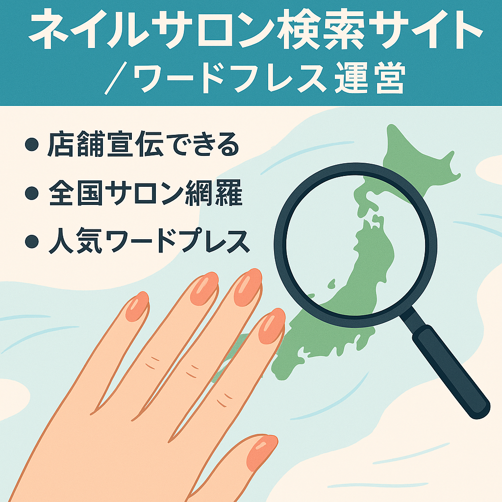 ワードプレスで運営できる全国のネイルサロン情報検索の総合サイト