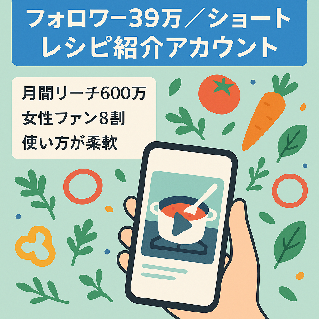 【instagramフォロワー39万人以上】ショート動画に特化した簡単レシピ紹介アカウント