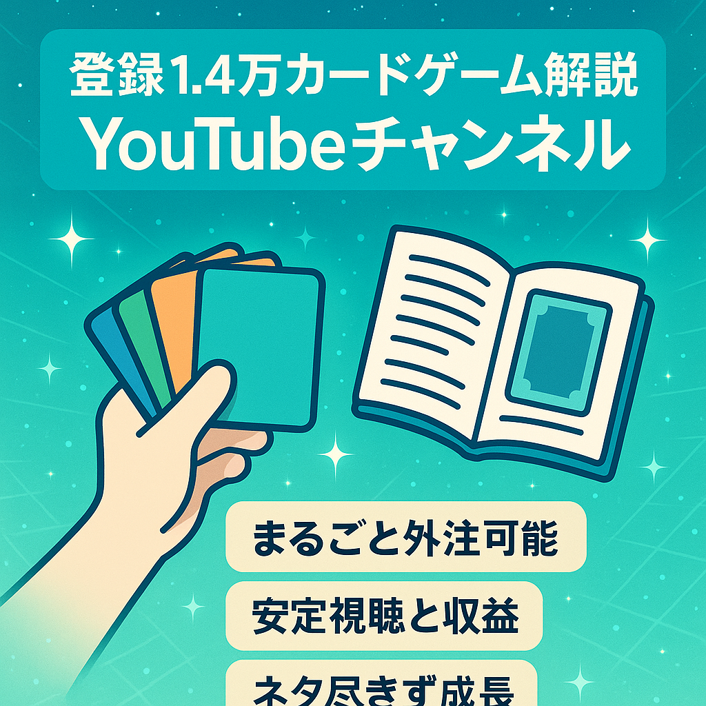 【リーディングチャンネル】YouTube登録者1.4万人、某カードゲームゆっくり解説チャンネル【フル外注可能】