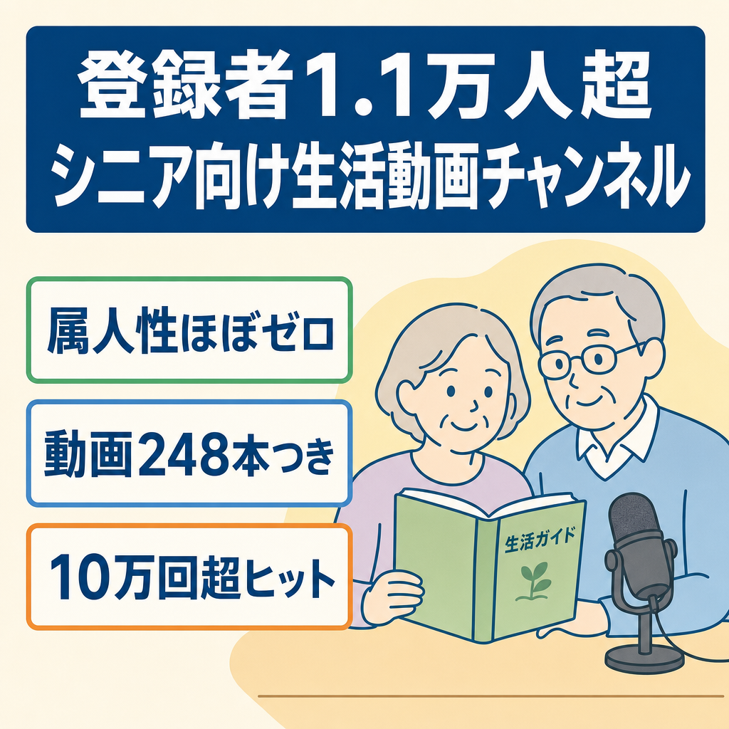 【登録者1万人以上】シニア向けライフスタイル解説チャンネル