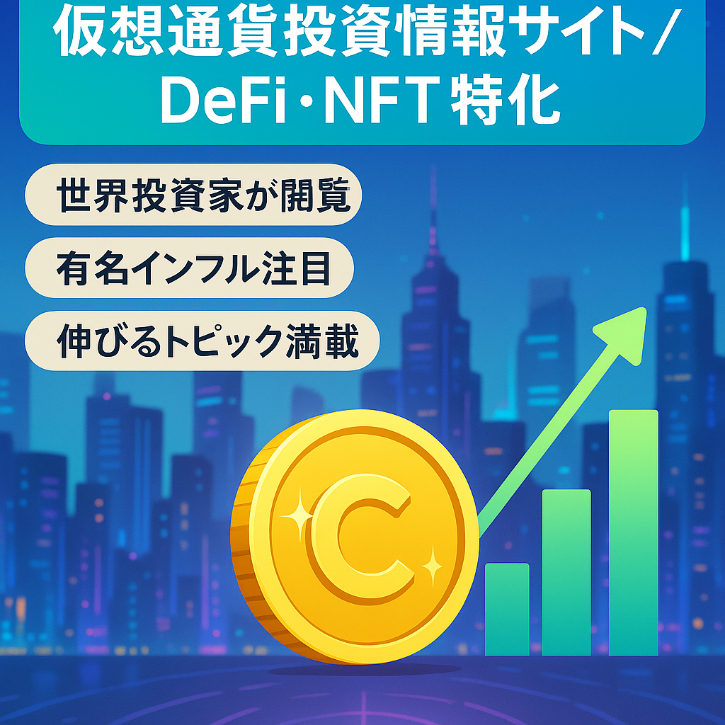 【有名インフルエンサーも注目】DeFiやNFTなど仮想通貨情報も掲載の投資情報メディア