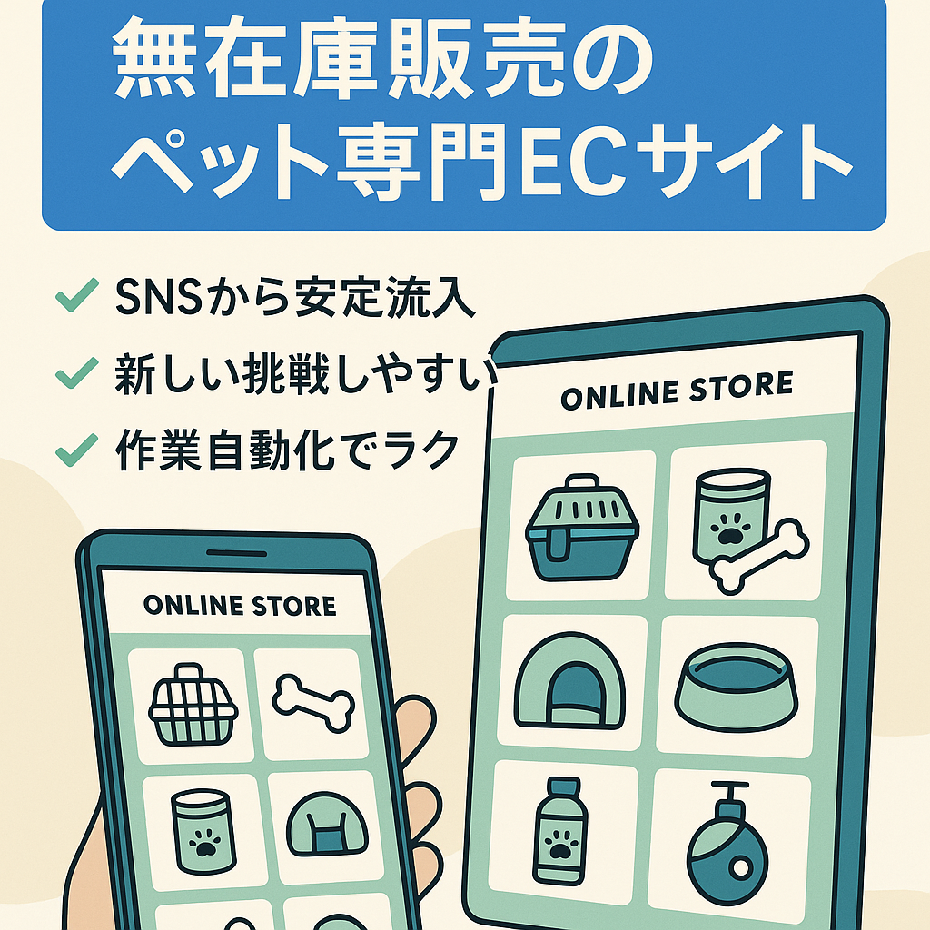 フォロワー1万人以上！無在庫販売のペット専門ECサイト