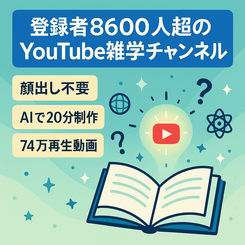 【登録者8600人超】【最高再生数:74万！】属人性なし　雑学チャンネル