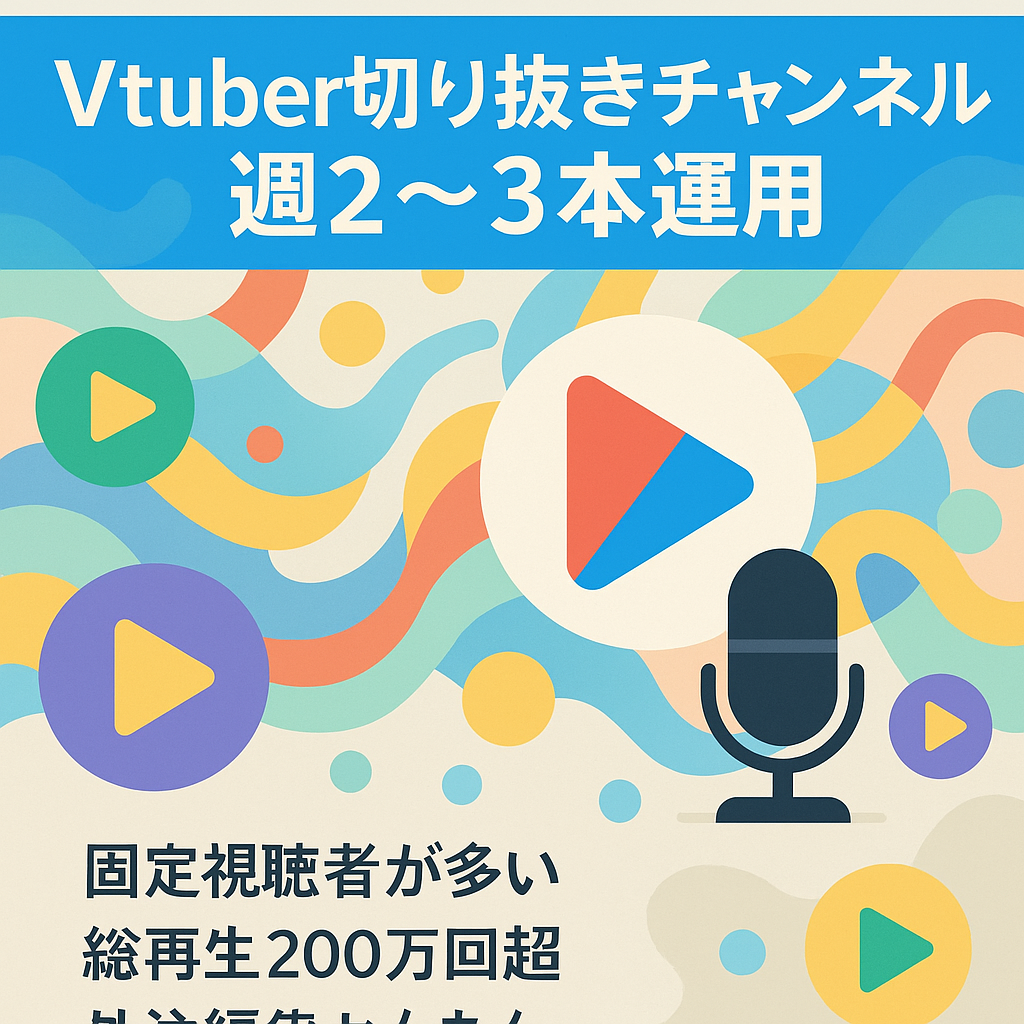 某有名事務所のVtuber切り抜きch【週2,3本のお手軽運用】【総再生200万回以上】