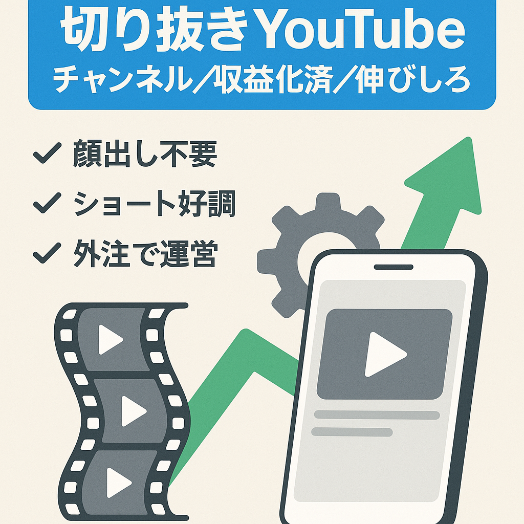 切り抜き：【顔出し不要】外注運営も可能な“興味深いコンテンツ系”YouTubeチャンネル｜収益化済・成長ポテンシャルあり
