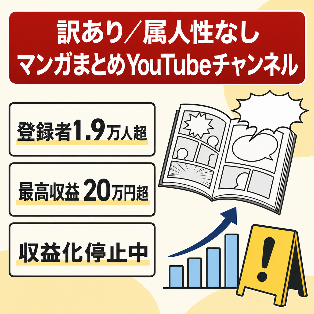 訳あり：【YouTube チャンネル登録者様19000人以上！】マンガまとめチャンネル
