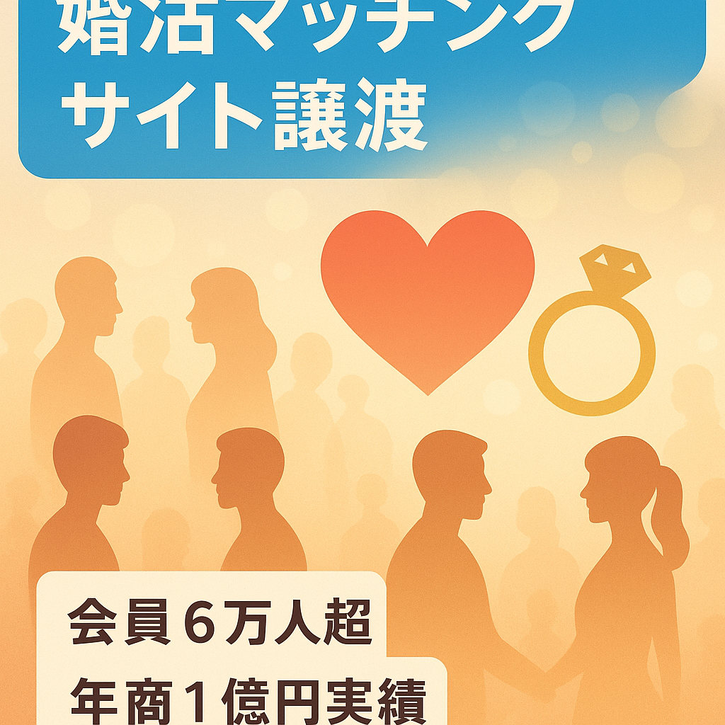 【運営20年以上、会員数60,000人以上】マッチングサイト（婚活サイト・出会い系サイト）