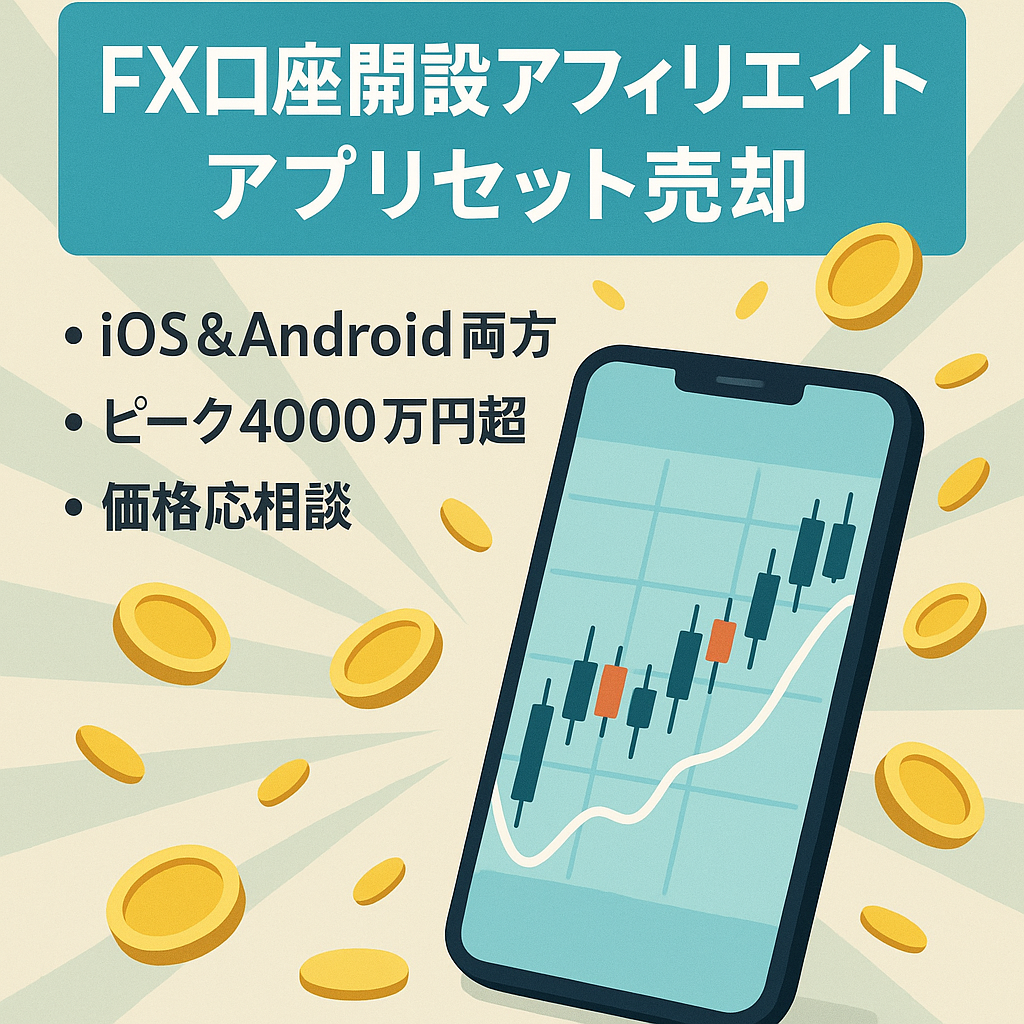 価格応相談! FXの口座開設アフィリエイト用アプリケーションです!