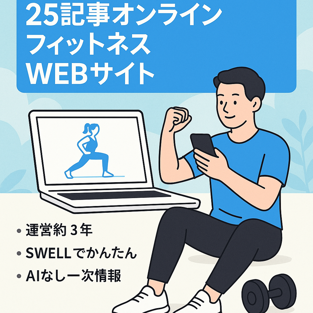 【25記事あり】オンラインフィットネスジャンルのWEBサイト